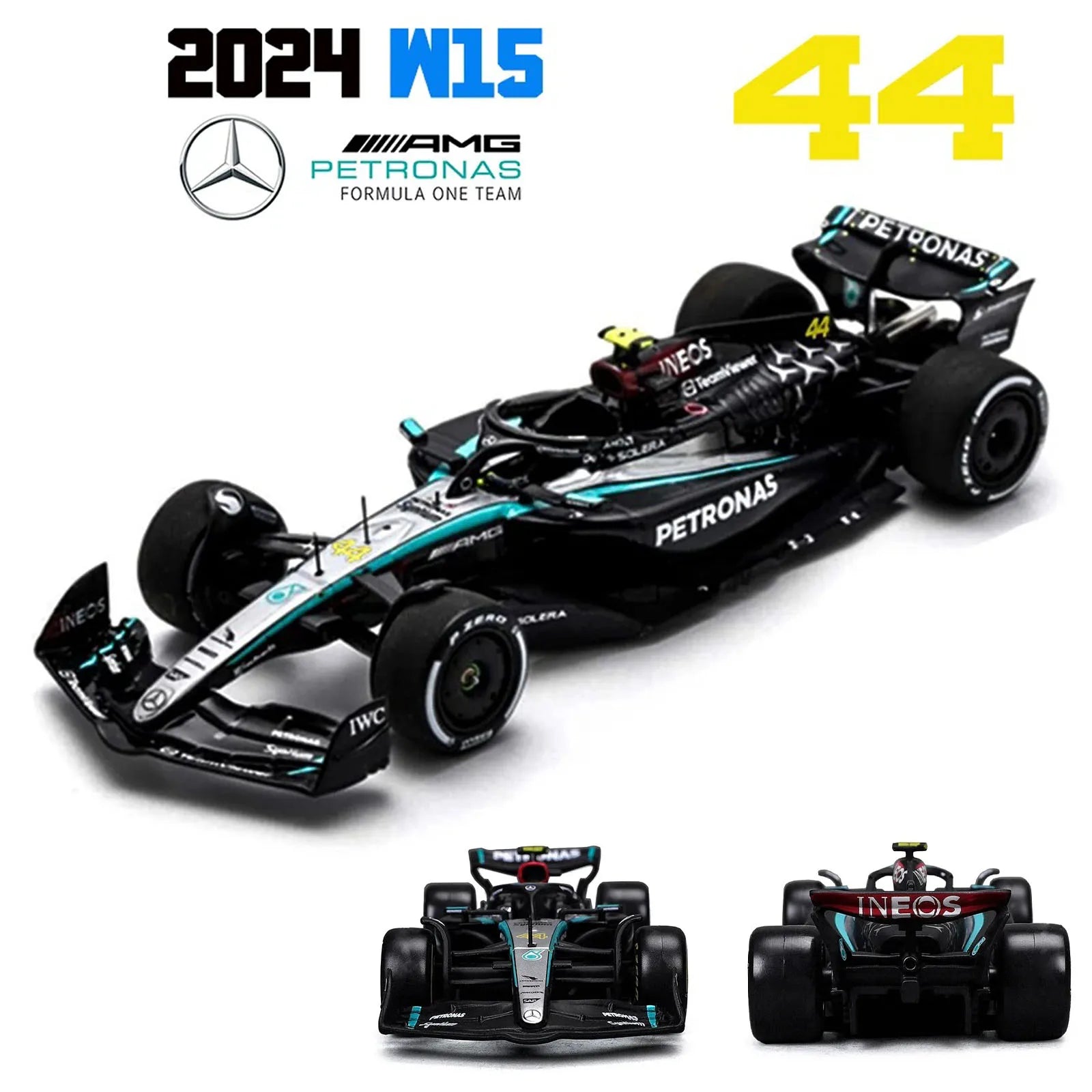 Mercedes AMG W15 W14 #44 #63 Scale 1:43 model